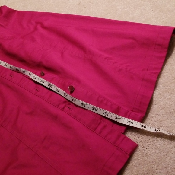 Worn once Raspberry Button Down Dress - Picture 7 of 7